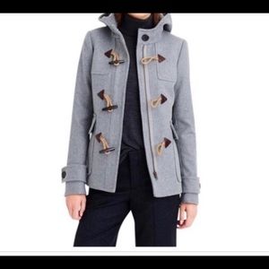 J.Crew hood toggle wool coat gray